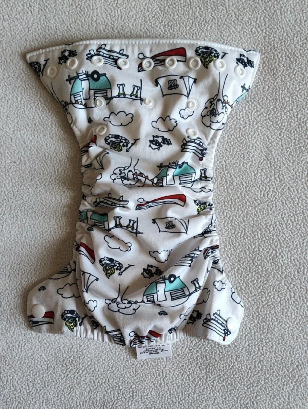 Thirsties White Newborn Cloth Diaper